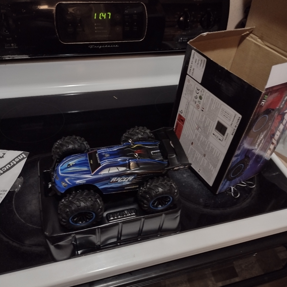 Rc goes faster then normal it's a little one but it's good for beginners on them